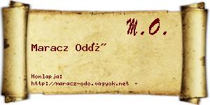 Maracz Odó névjegykártya